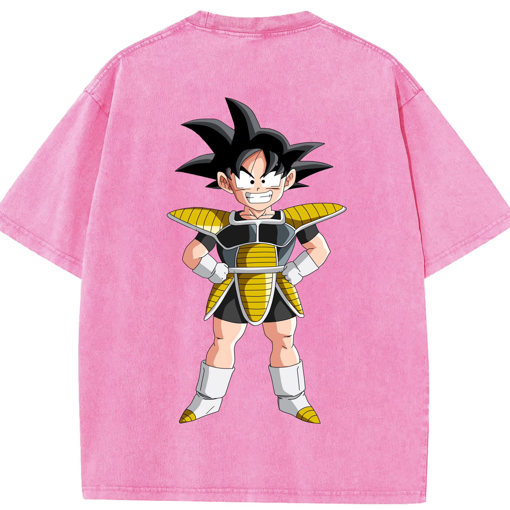 （画像用） ドラゴンボール 孫悟空（そん ごくう）Son Goku カカロット DRAGON BALL Kakarotto 綿100% ヴィンテージ風 半袖Tシャツ（背面プリント）
